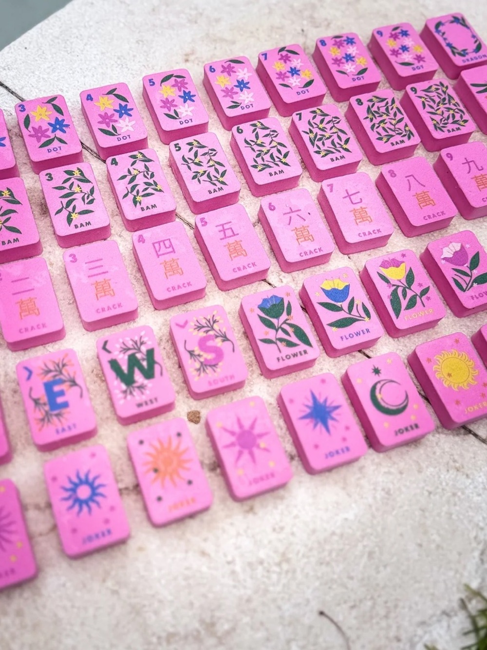 Girl Tribe Co
FLOATING MAHJONG TILES - FLORAL Pink